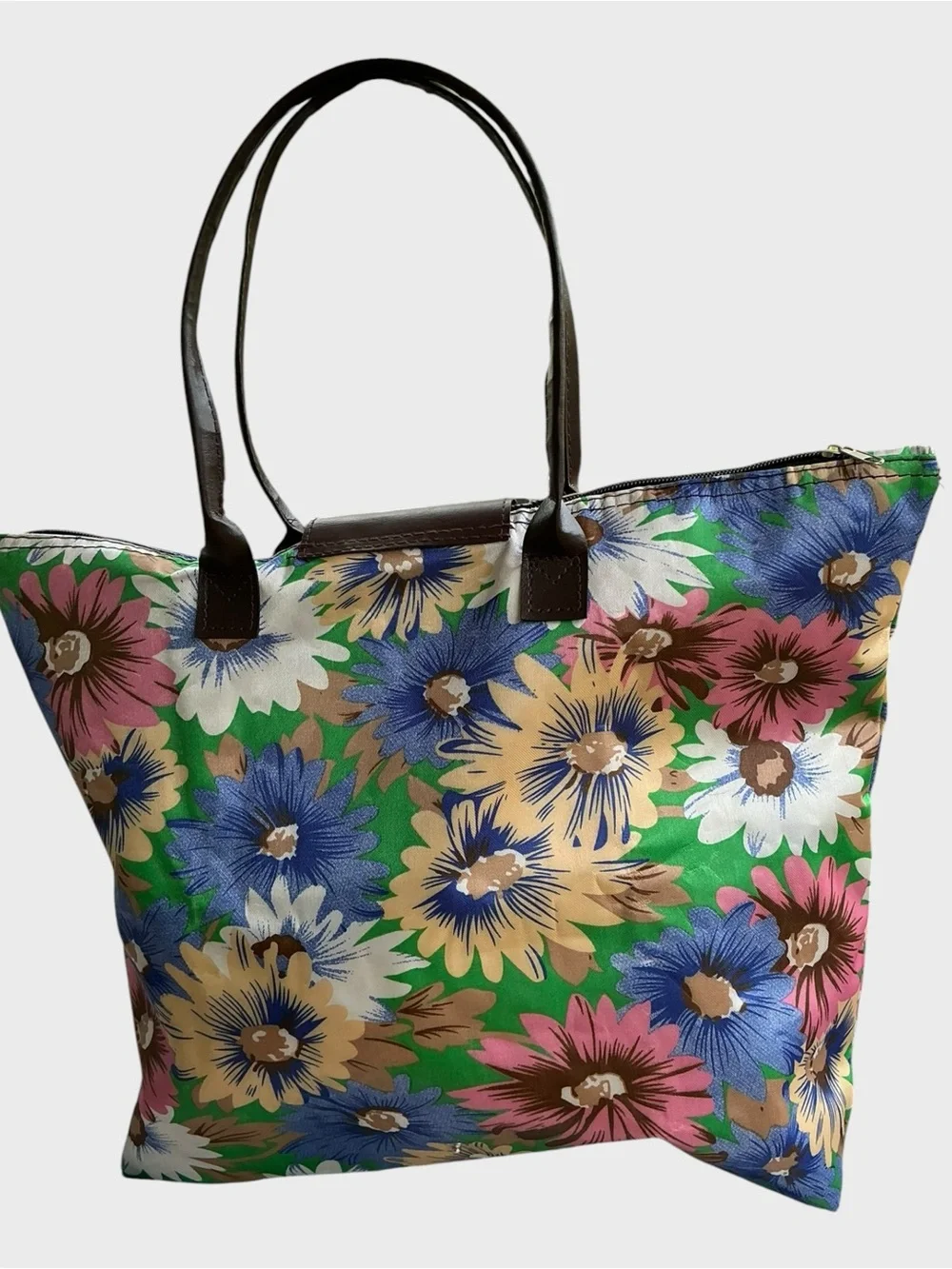 Floral Foldable Travel Carry On Tote Bag Packable Weekender Shopper